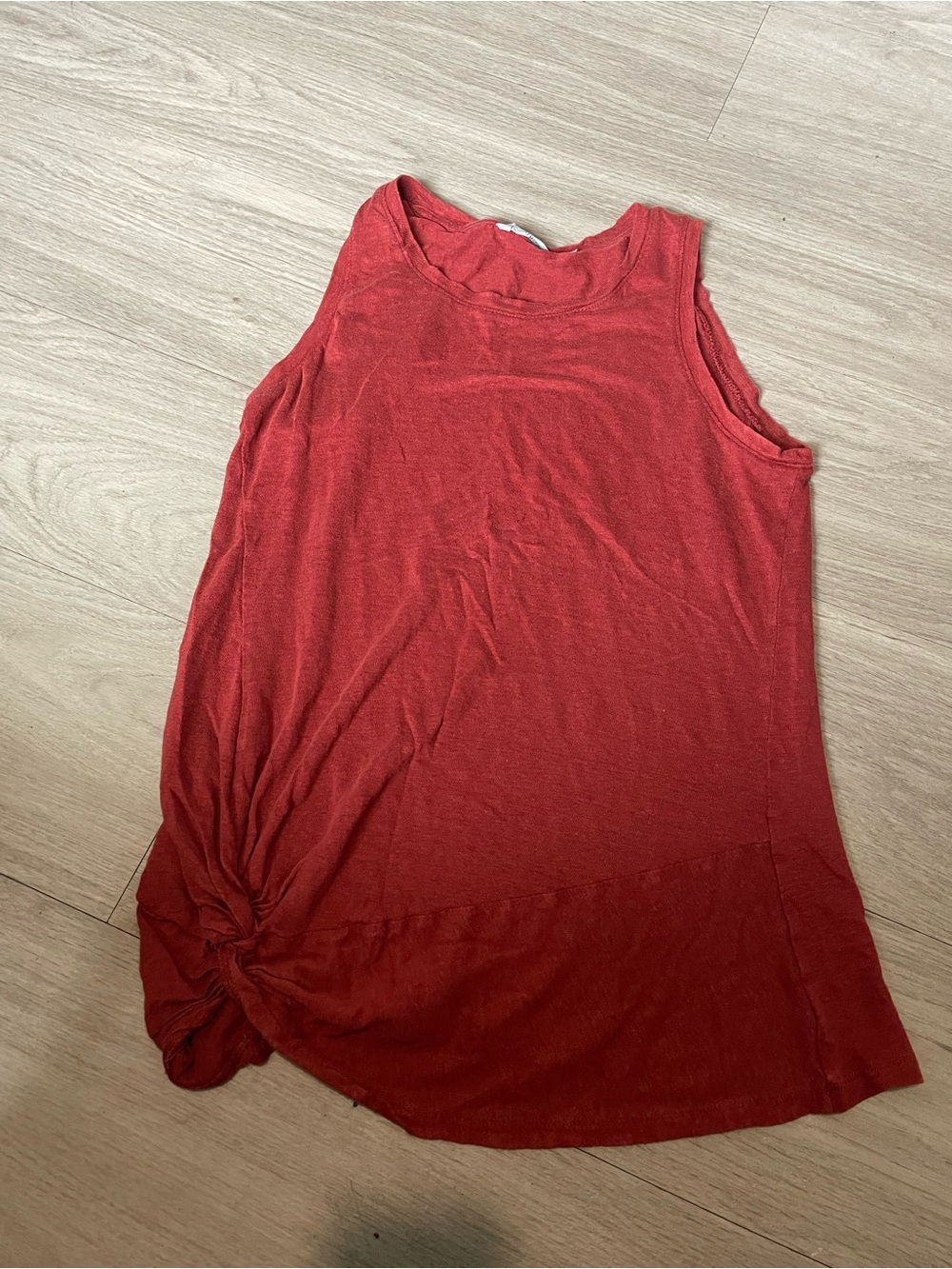 Athleta Red Side-Knot Tank